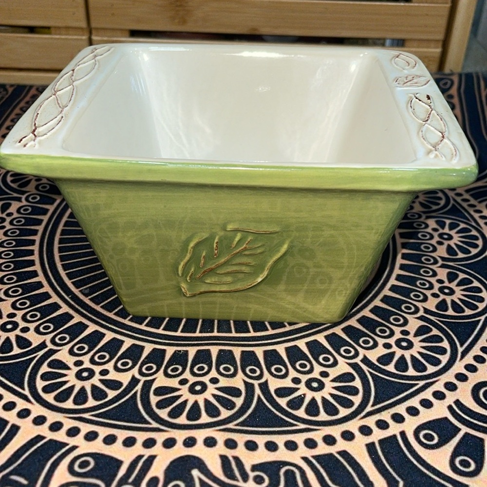 Host Collection Tasefully Simple baking serving dish green cream